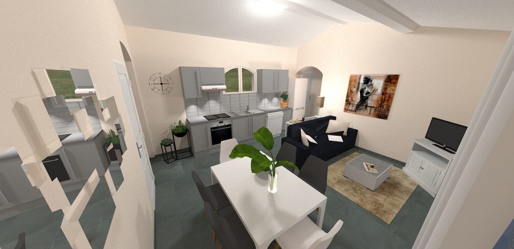 visuel 3D pièce à vivre
