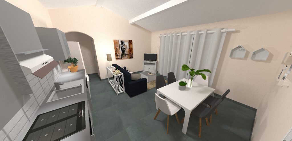 visuel 3d salle à manger