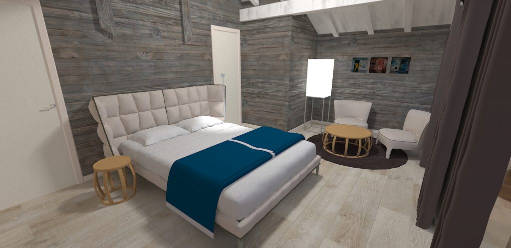 Décoration chambre design chalet montagne
