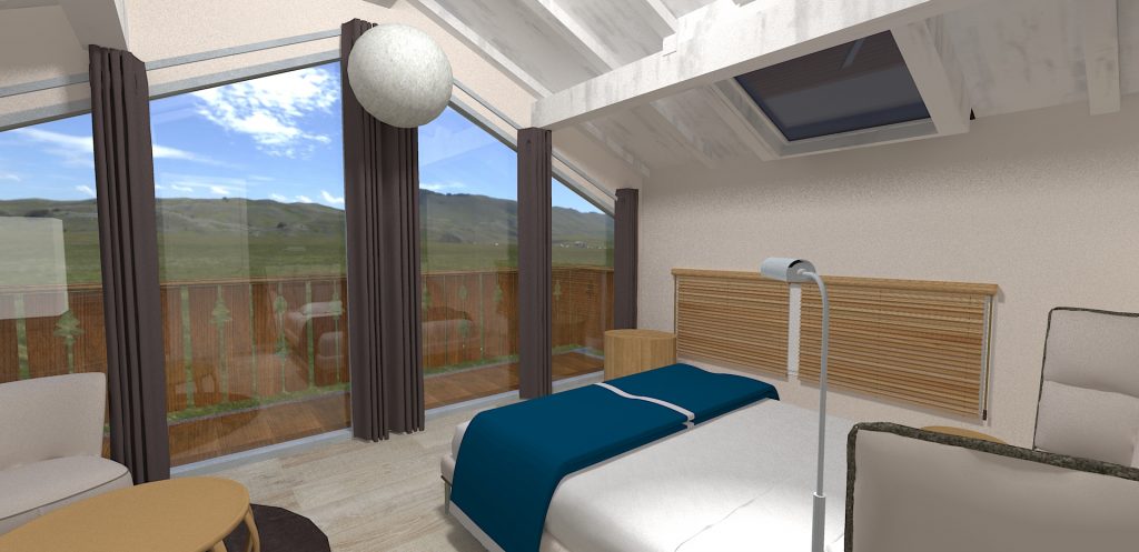 Décoration chambre master parentale chalet